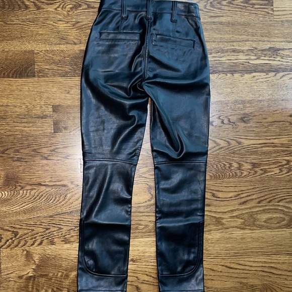Gap Black “pleather” pants-brand new with tags😎 - Picture 7 of 8